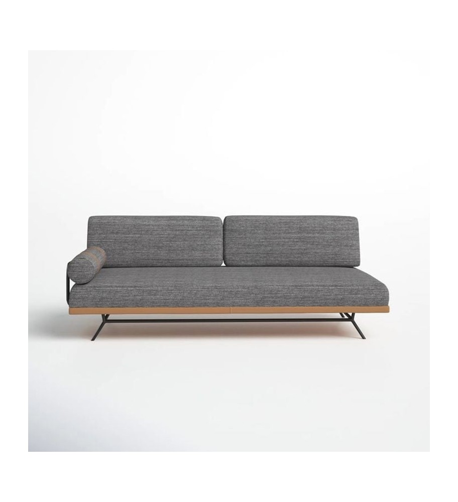 Banquette 2 places avec carcasse en bois rouge