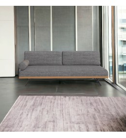 Banquette 2 places avec carcasse en bois rouge