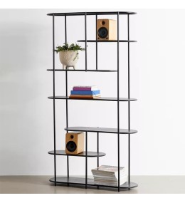 Bibliothèque avec structure métallique inoxydable - BIB1