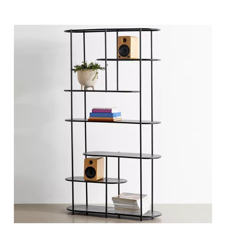 Bibliothèque avec structure métallique inoxydable - BIB1
