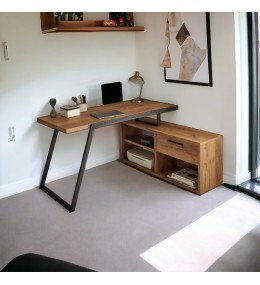 Bureau avec socle métallique inoxydable - BU1