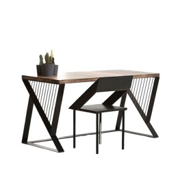 Bureau avec socle métallique inoxydable - BU2