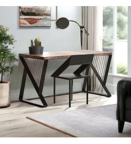 Bureau avec socle métallique inoxydable - BU2