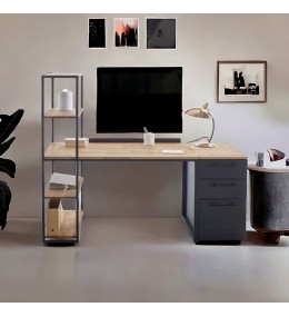 Bureau avec socle métallique inoxydable - BU3