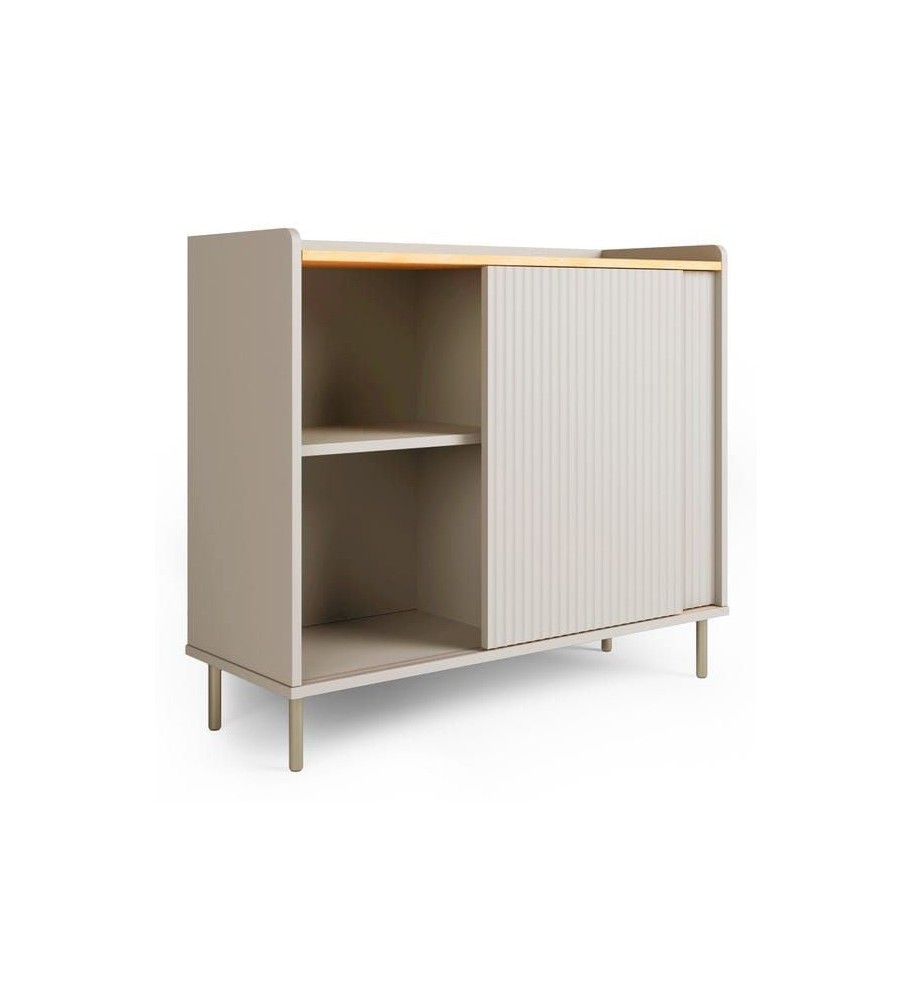 Bahut 1 Porte avec socle métallique inoxydable