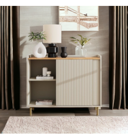 Bahut 1 Porte avec socle métallique inoxydable