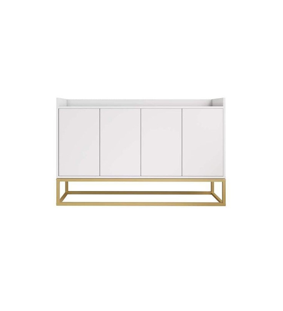 Bahut 4 Portes avec socle métallique inoxydable