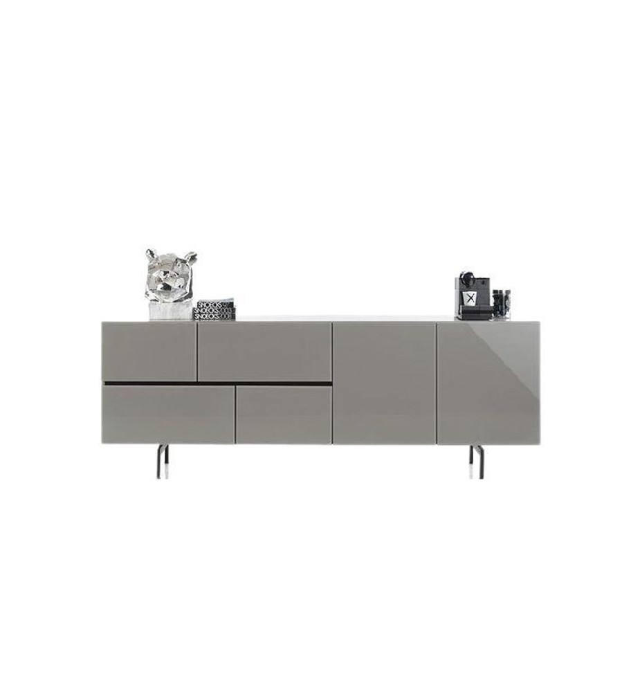 Bahut 6 Portes avec socle métallique inoxydable
