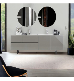 Bahut 6 Portes avec socle métallique inoxydable