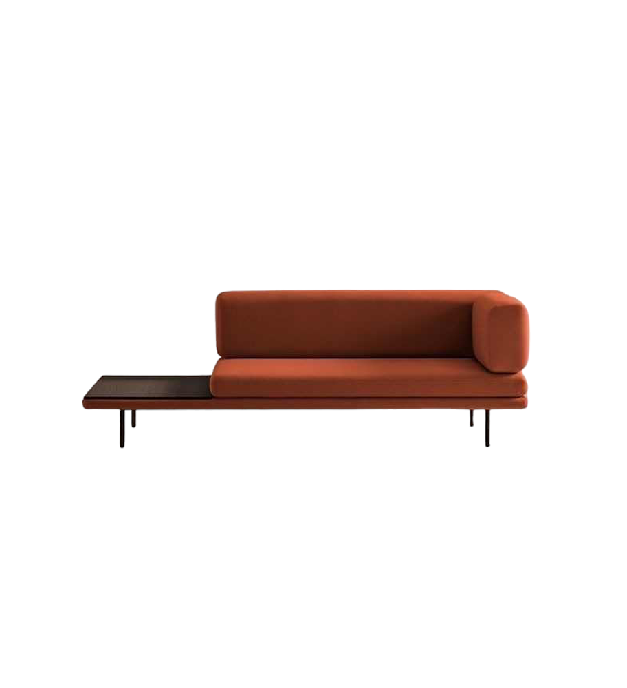 Banquette simple avec socle métallique inoxydable