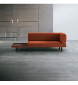 Banquette simple avec socle métallique inoxydable