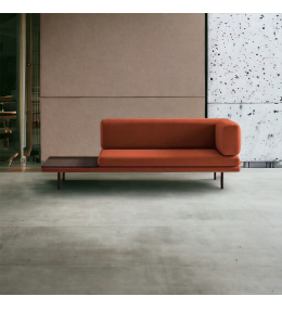 Banquette simple avec socle métallique inoxydable