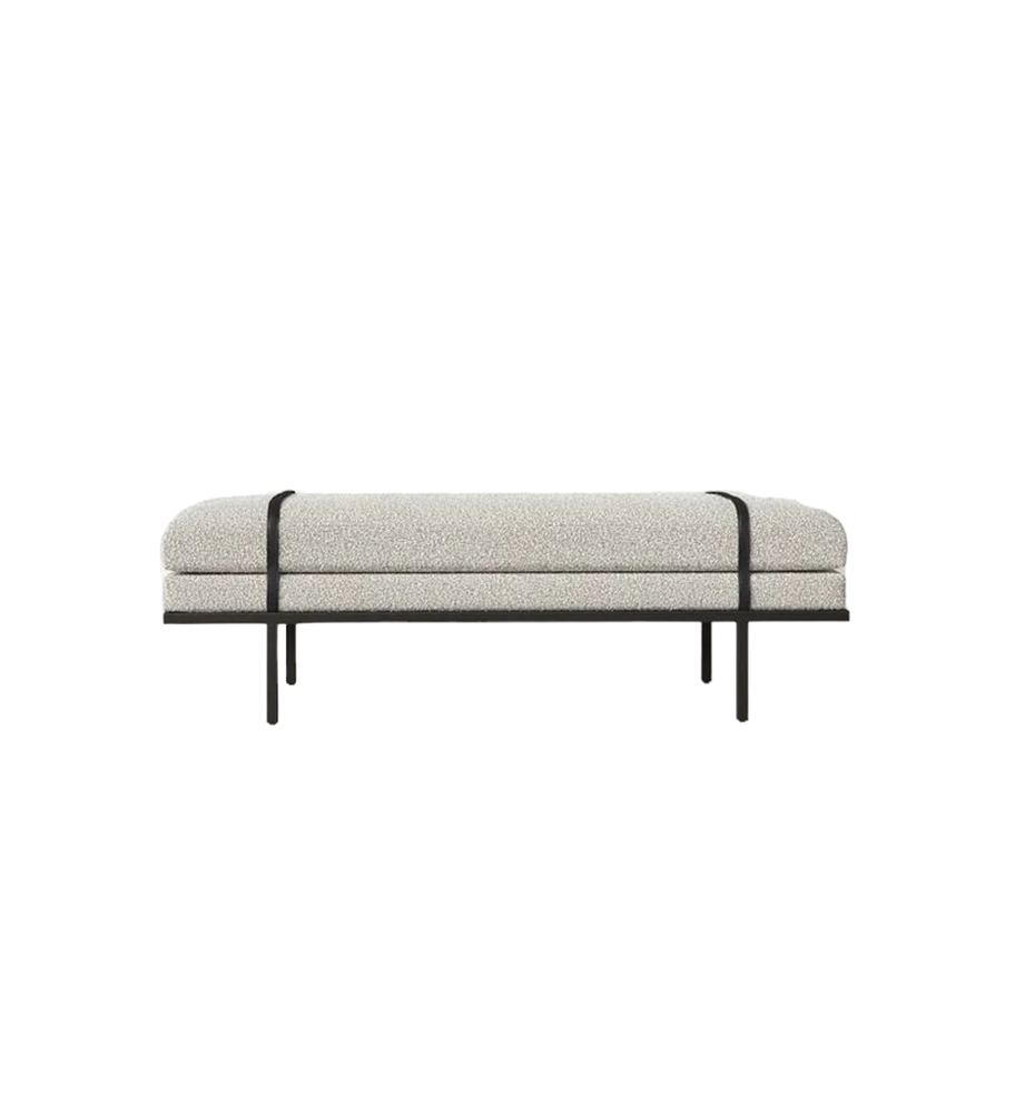 Banquette simple avec socle métallique inoxydable