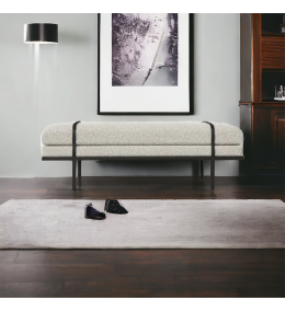 Banquette simple avec socle métallique inoxydable