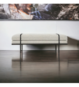Banquette simple avec socle métallique inoxydable