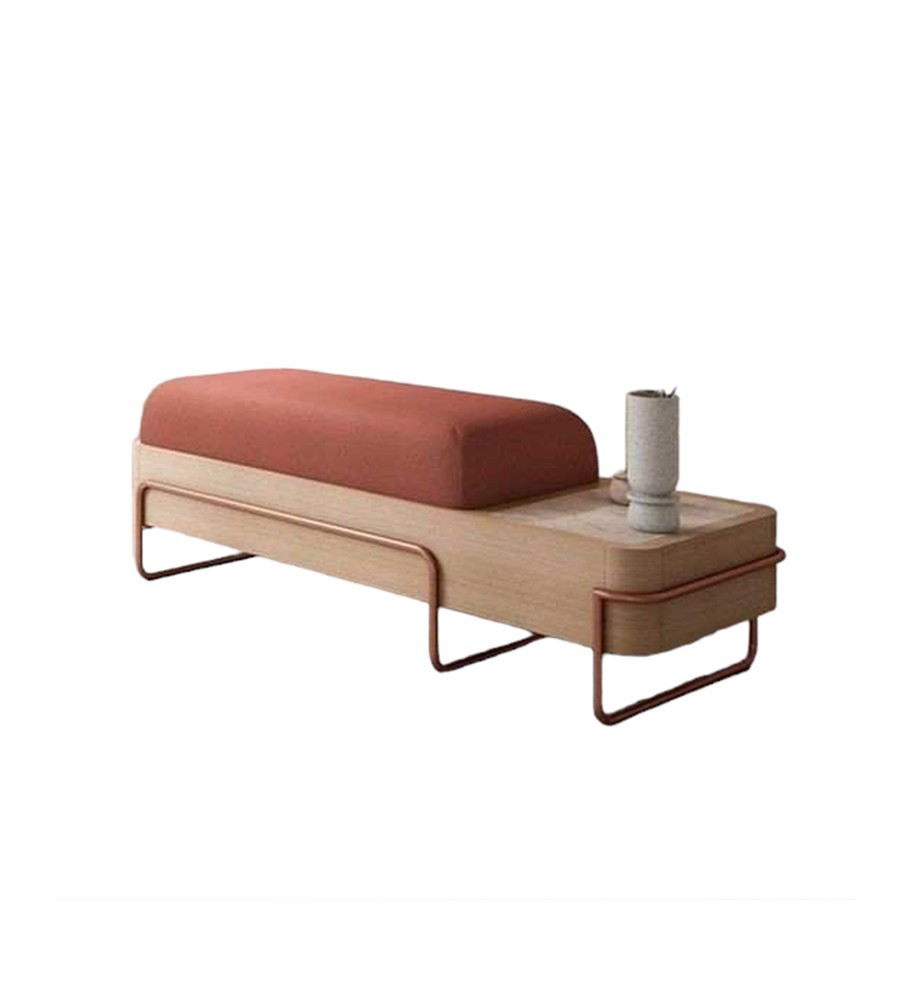 Banquette simple avec socle métallique inoxydable