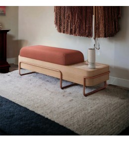 Banquette simple avec socle métallique inoxydable