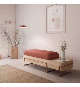 Banquette simple avec socle métallique inoxydable